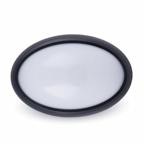 PLAFONIERA LED OVALE COLORE NERO 